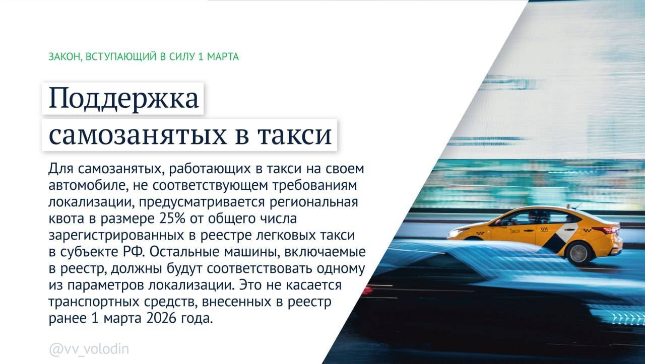 Володин рассказал, какие новые законы вступают в силу с 1 марта