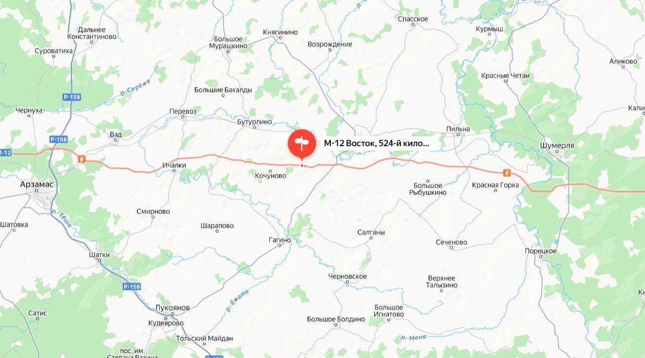 Движение по трассе М-12 «Восток» в сторону Казани закрыто из-за ДТП