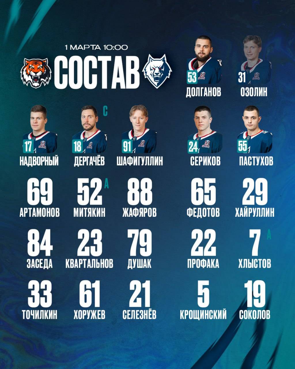 «Нефтехимик» опубликовал состав на матч с «Амуром»