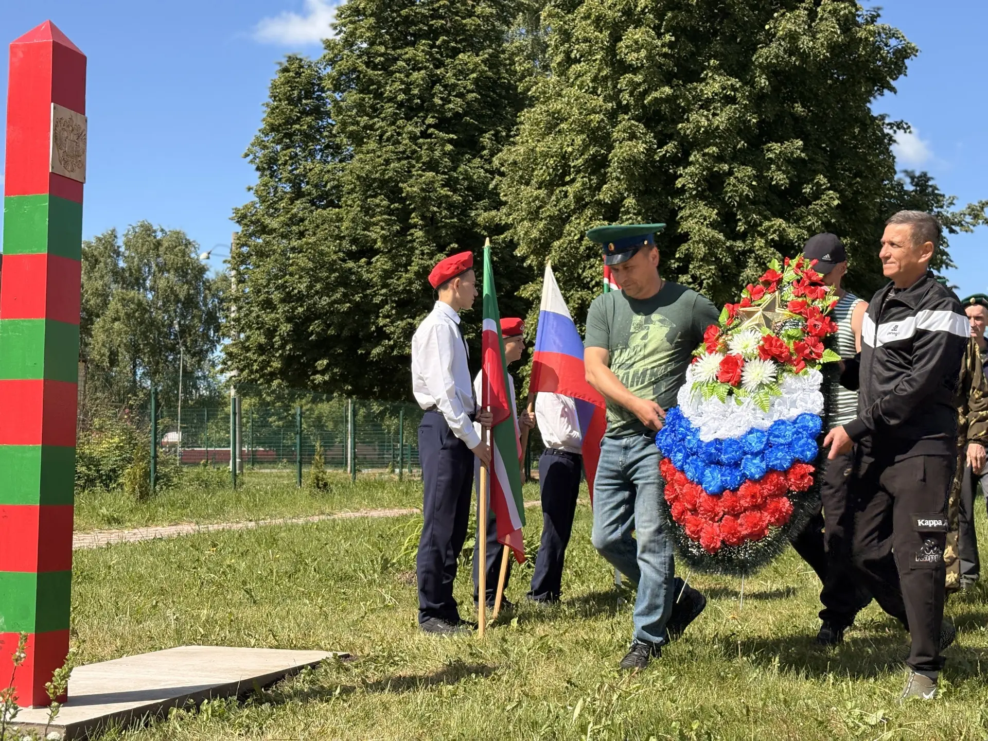 В День пограничника в Лаишевском районе торжественно открыли пограничный столб
