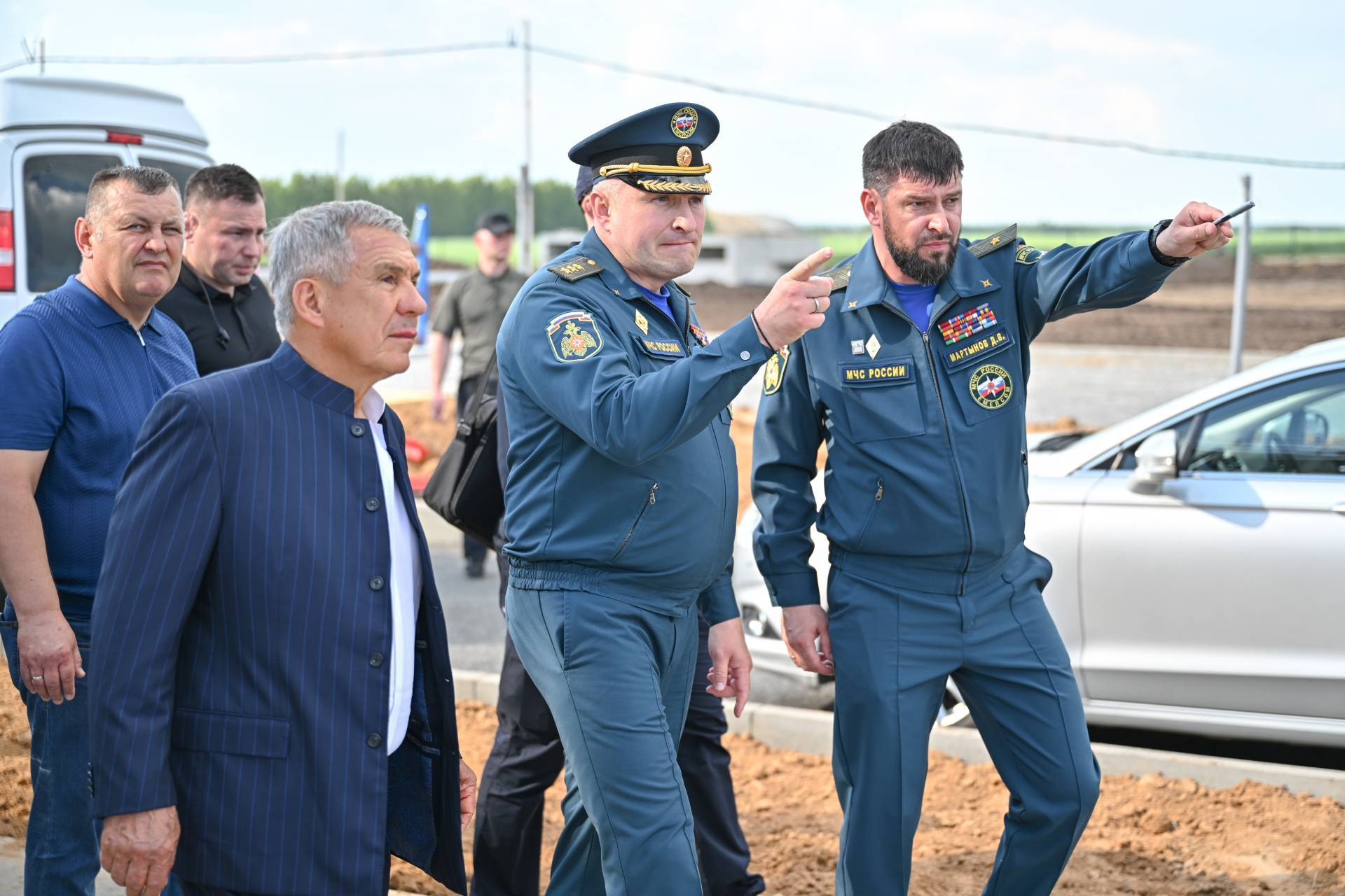 Куренков и Минниханов оценили ход строительства учебного полигона для спасателей и пожарных