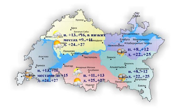 9 июня в Татарстане ожидаются дождь, гроза и сильный ветер