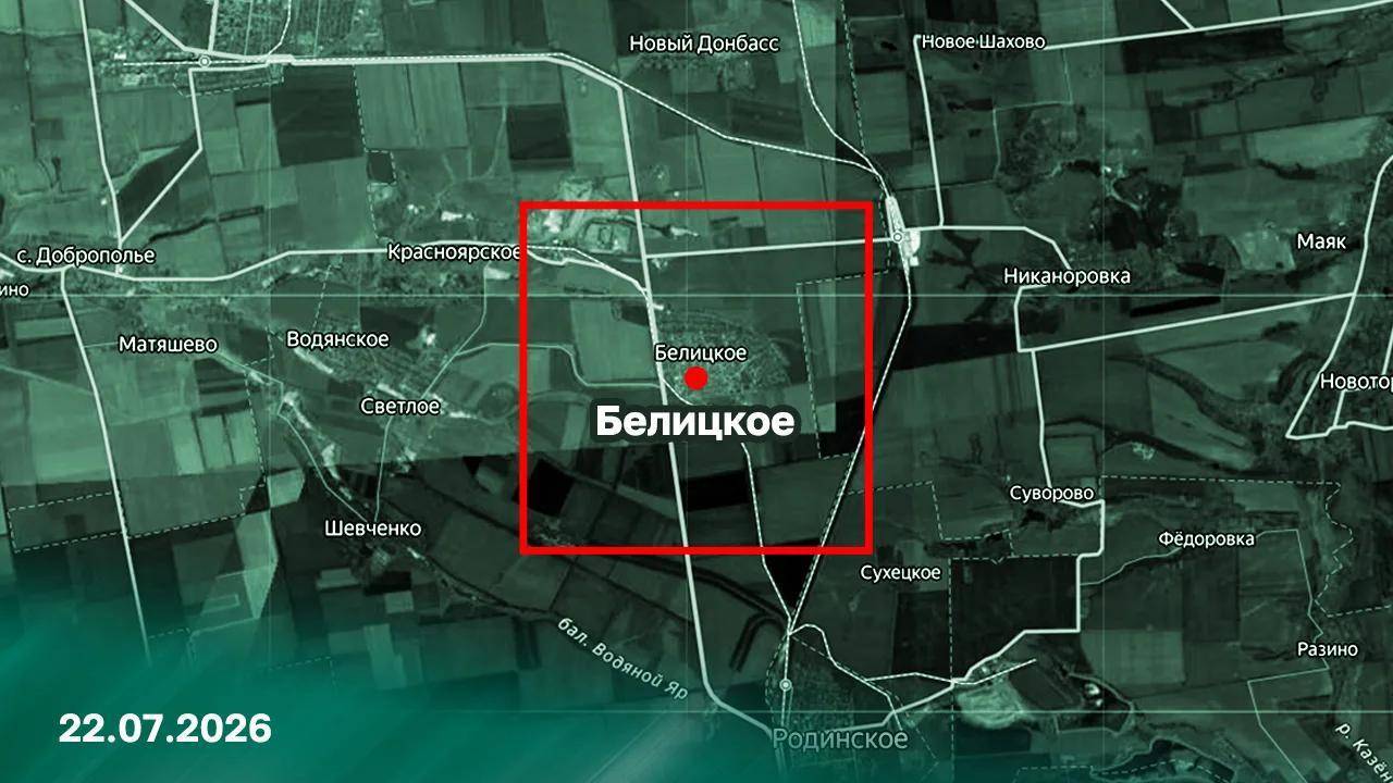 Российские военные освободили город Белицкое в ДНР