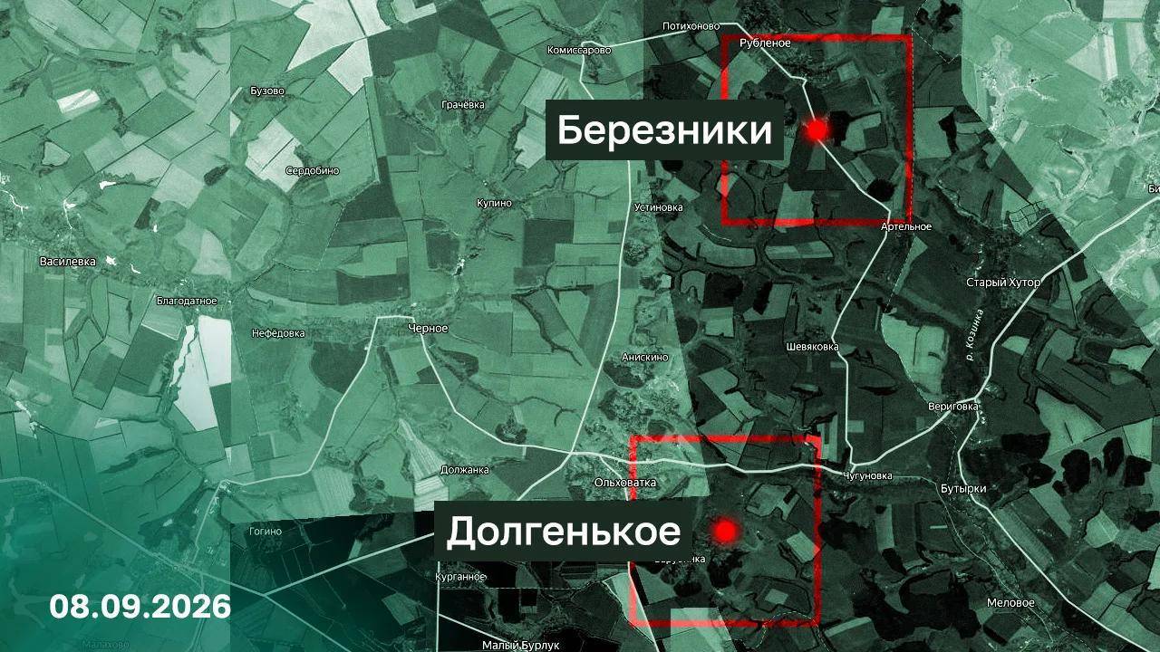 Российские военные освободили Долгенькое и Березники в Харьковской области