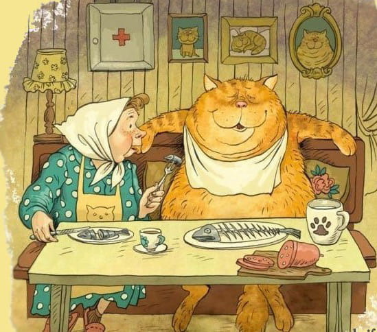карикатура котик