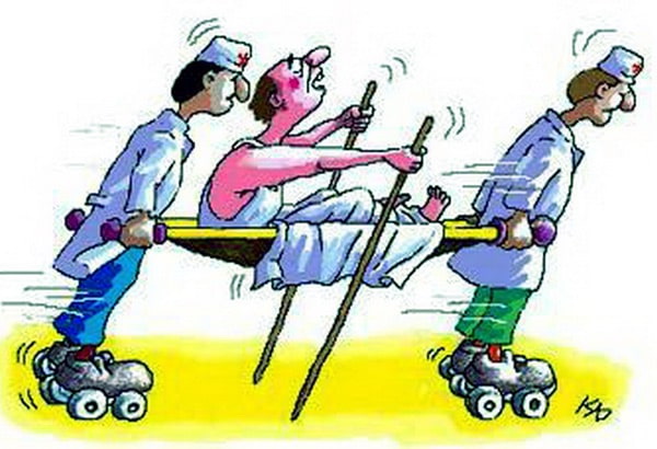 карикатура-костыли