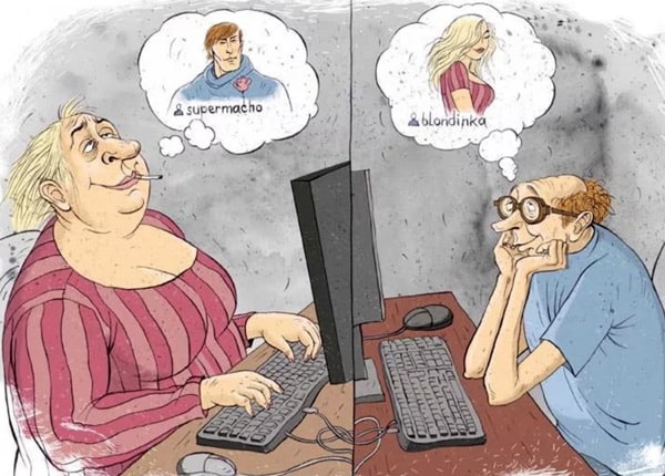 карикатура-знакомство