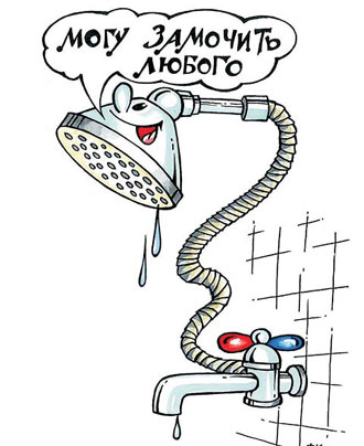 карикатура-душ