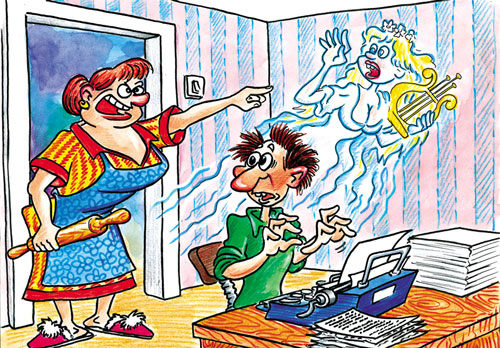 карикатура-жена