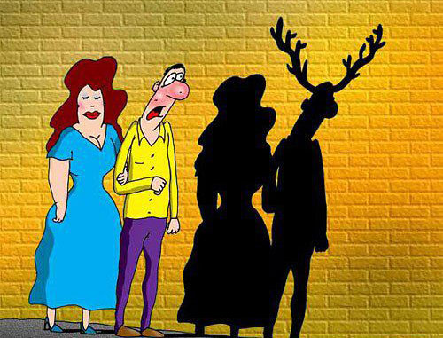 карикатура-рога