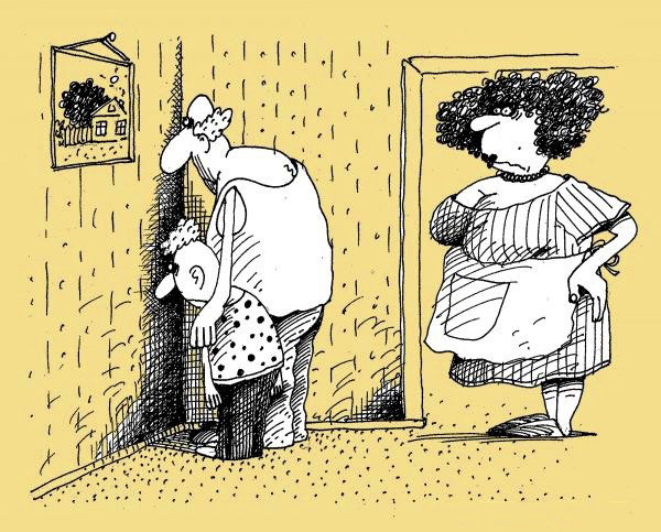 карикатура-семья