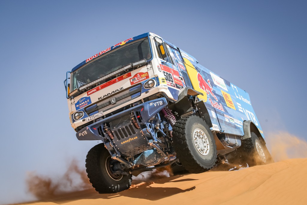 509 Mardeev Airat (rus), Svistunov Dmitriy (rus), Galiautdinov Akhmet (rus), Kamaz, Kamaz - Master, Camion, Truck, action during the 3rd stage of the Dakar 2021 between Wadi Al Dawasir and Wadi Al Dawasir, in Saudi Arabia on January 5, 2021 - Photo Julien Delfosse / DPPI