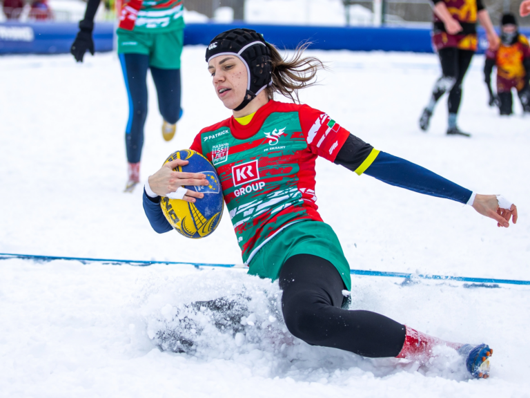 Сборная Татарстана - чемпион России по регби на снегу среди женских команд