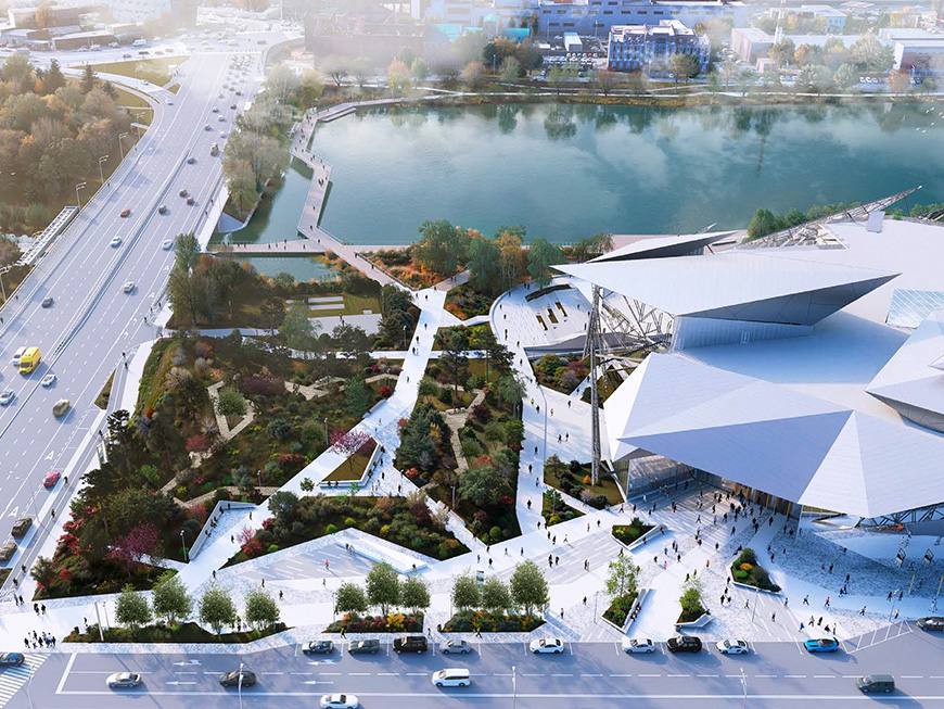 Парк вокруг нового театра Камала в Казани благоустроен на четверть