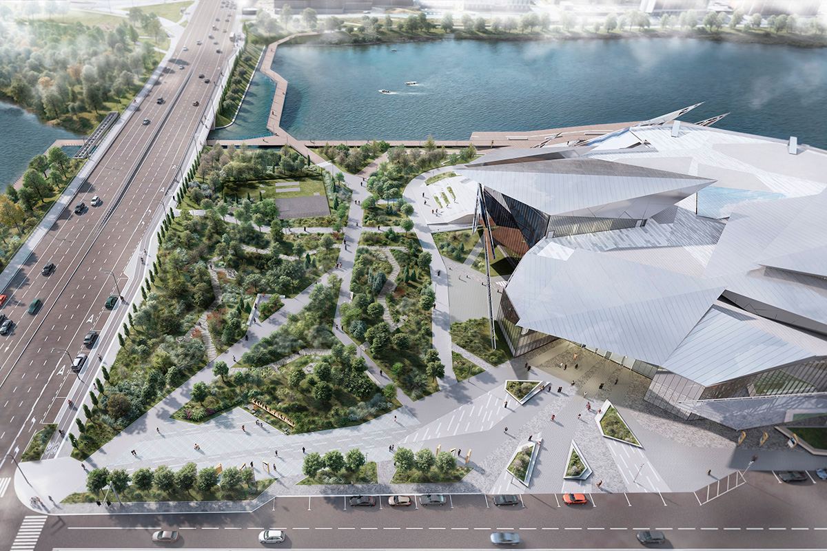 Появились рендеры будущего здания театра Камала в Казани