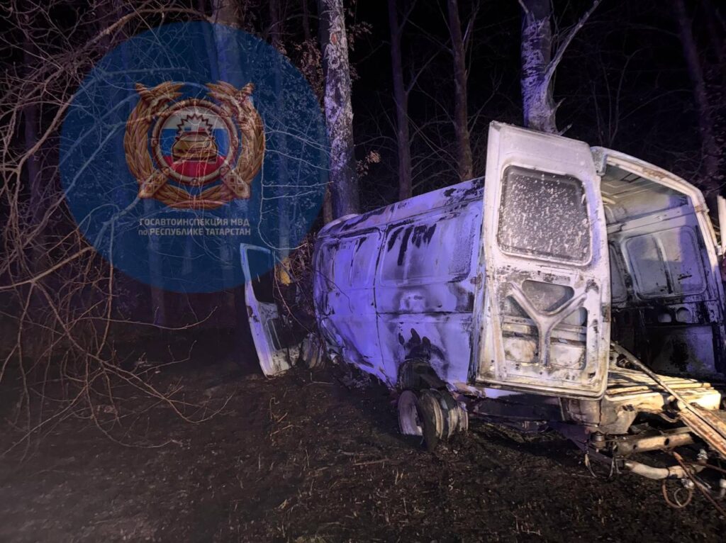 «ГАЗель» вылетела с трассы в Татарстане — водитель погиб, пассажир госпитализирован