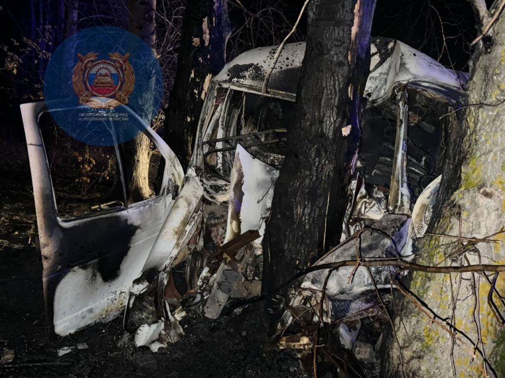 «ГАЗель» вылетела с трассы в Татарстане — водитель погиб, пассажир госпитализирован