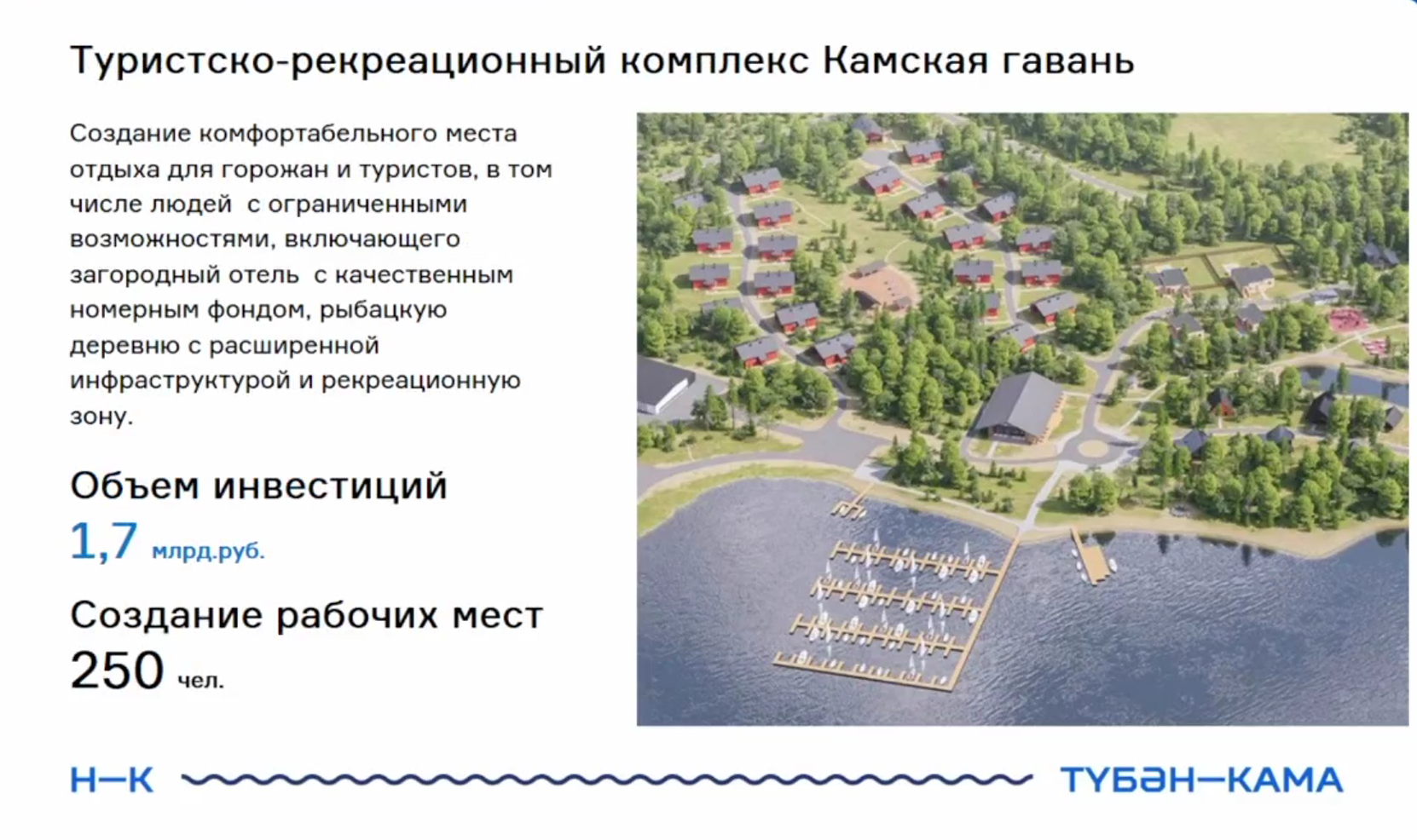 В Нижнекамском районе появится «Камская гавань» с рыбацкой деревней и отелем