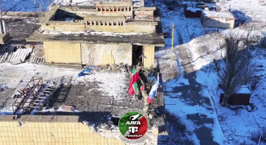 Батальон «Тимер» водрузил флаг РТ над Елизаветовкой на Кураховском направлении