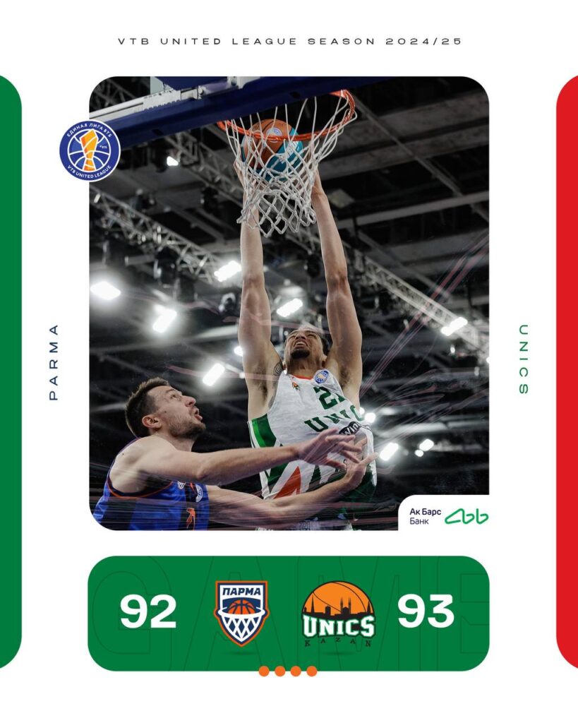 УНИКС обыграл «Парму» и установил рекорд — 15 побед подряд