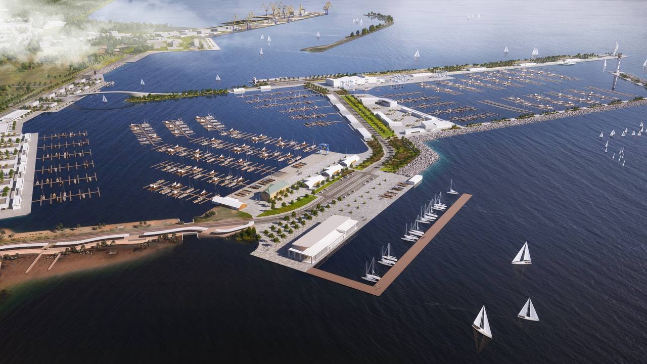 Причалы, верфи и пляжи: в Казани представили рендеры яхтенной марины на Локомотиве