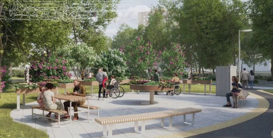 Скамейки в бульваре Серова в Казани обклеят светоотражающей пленкой