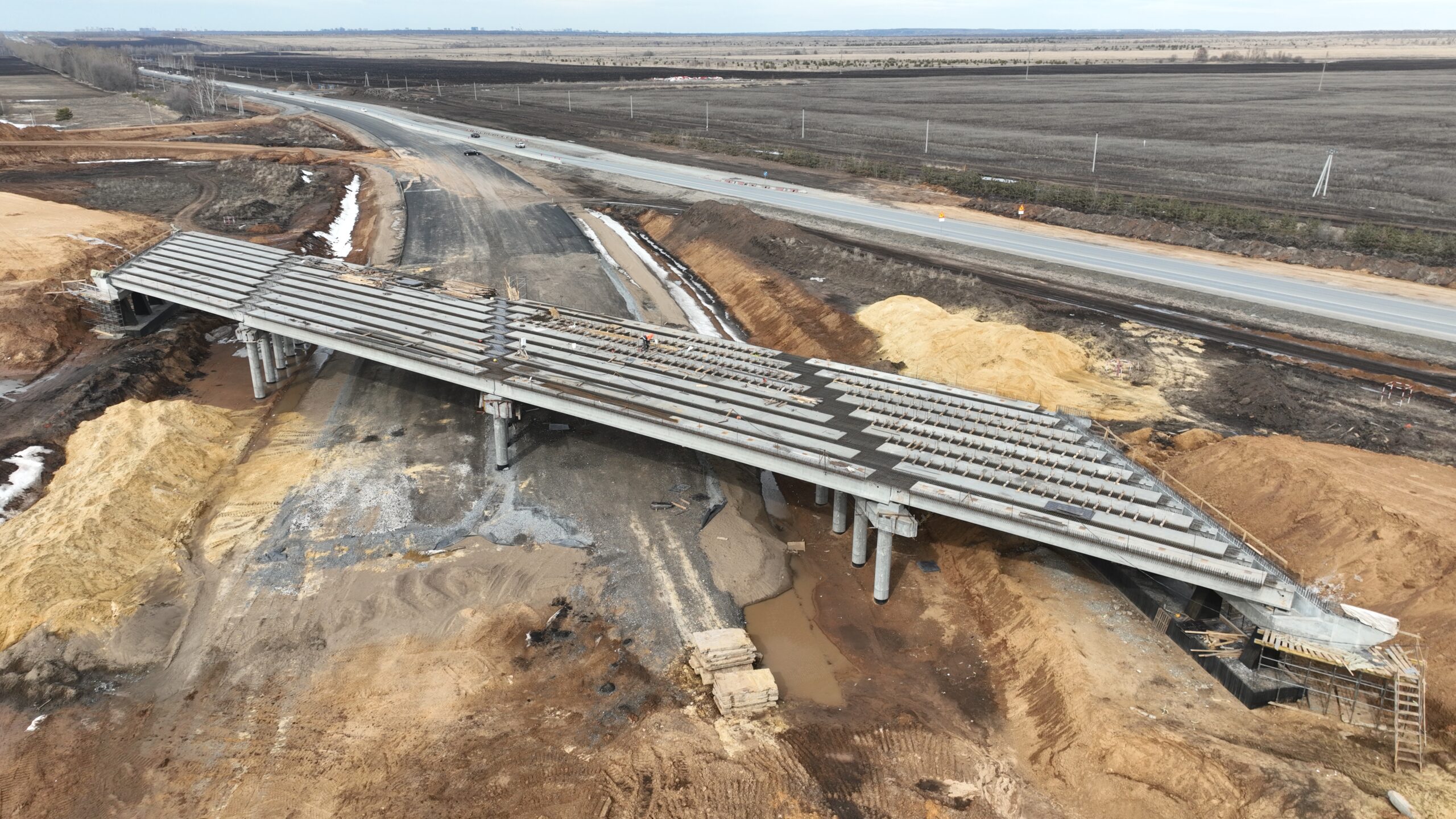 В Татарстане возводят два путепровода в рамках строительства обхода Сокуров