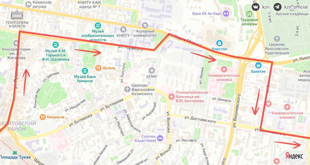 Автобусы шести маршрутов в Казани изменят схему движения