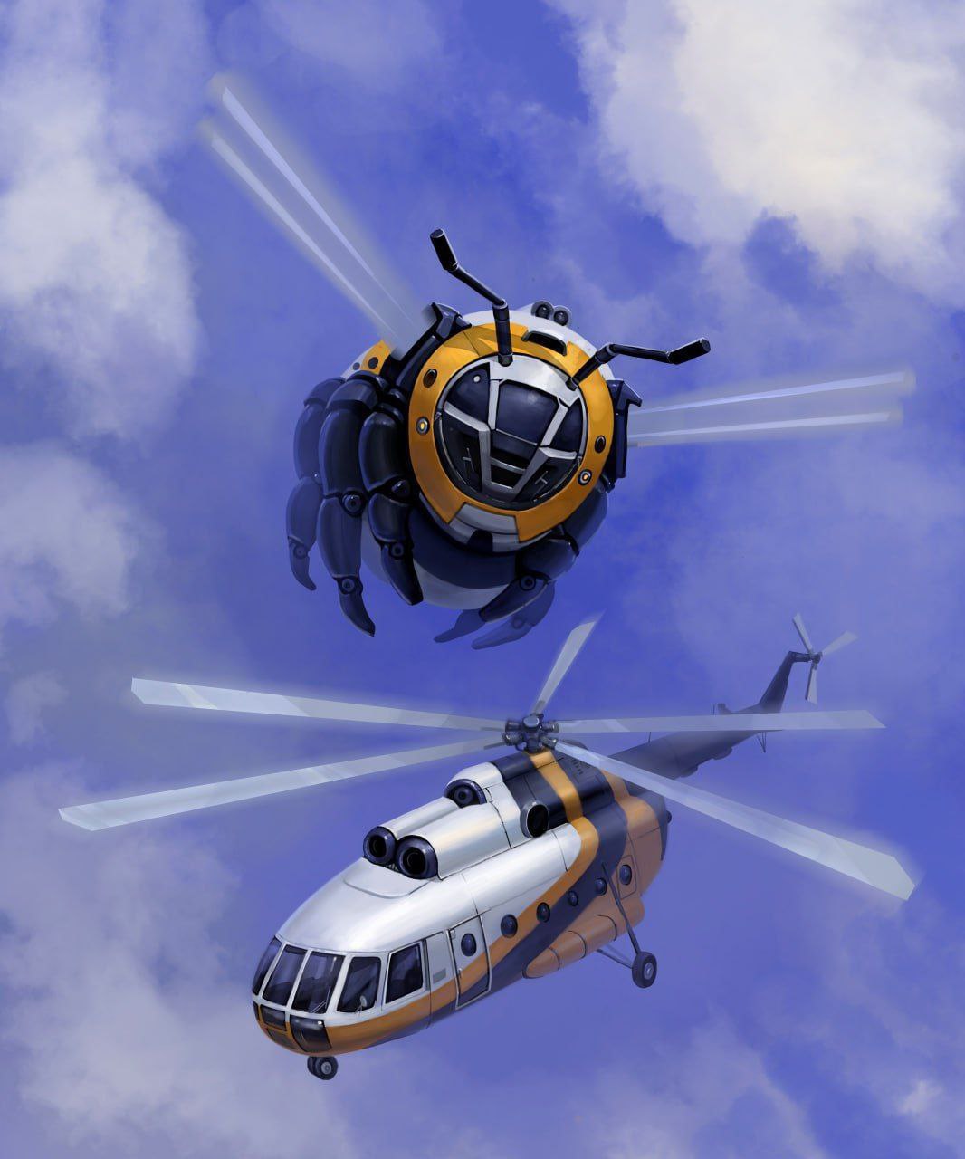 Ростех показал анималистичную версию Ми-8 — вертолет стал шмелем