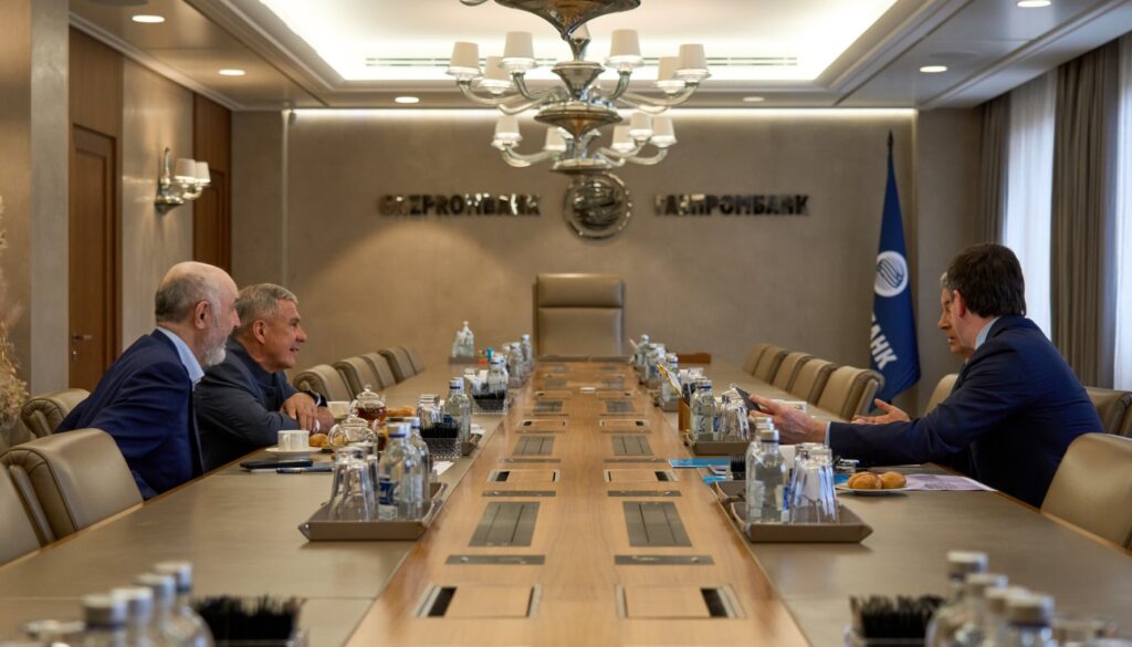 Раис Татарстана встретился с главой Газпромбанка