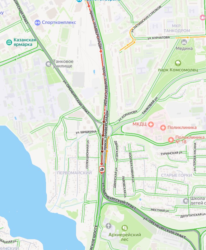 Массовая авария произошла на Сибирском тракте в Казани