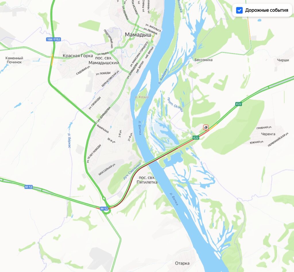 Авария парализовала движение на М-12 под Мамадышем