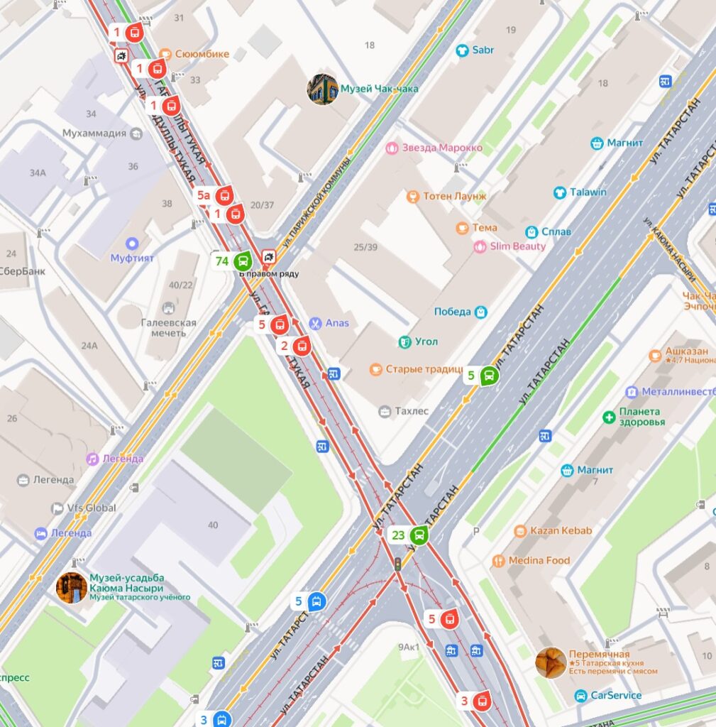 В Казани встали трамваи из-за ДТП на улице Габдуллы Тукая