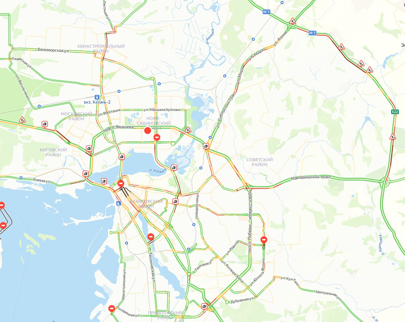 Казань пробки сейчас онлайн карта смотреть онлайн