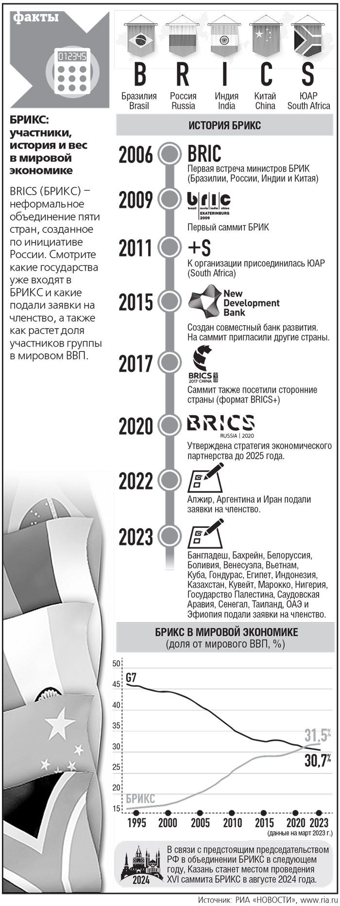 БРИКС: участники, история и вес в мировой экономике - Республика Татарстан  | РТ Онлайн Республика Татарстан | РТ Онлайн